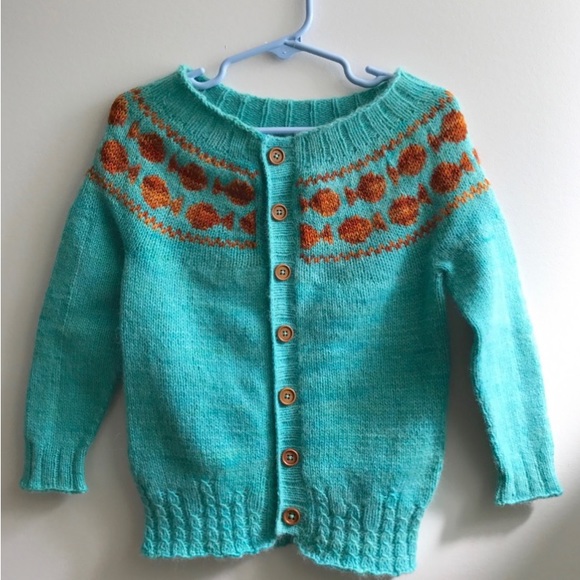 Handknit Merino/Angora Wool Cardigan (4T) - Picture 1 of 3